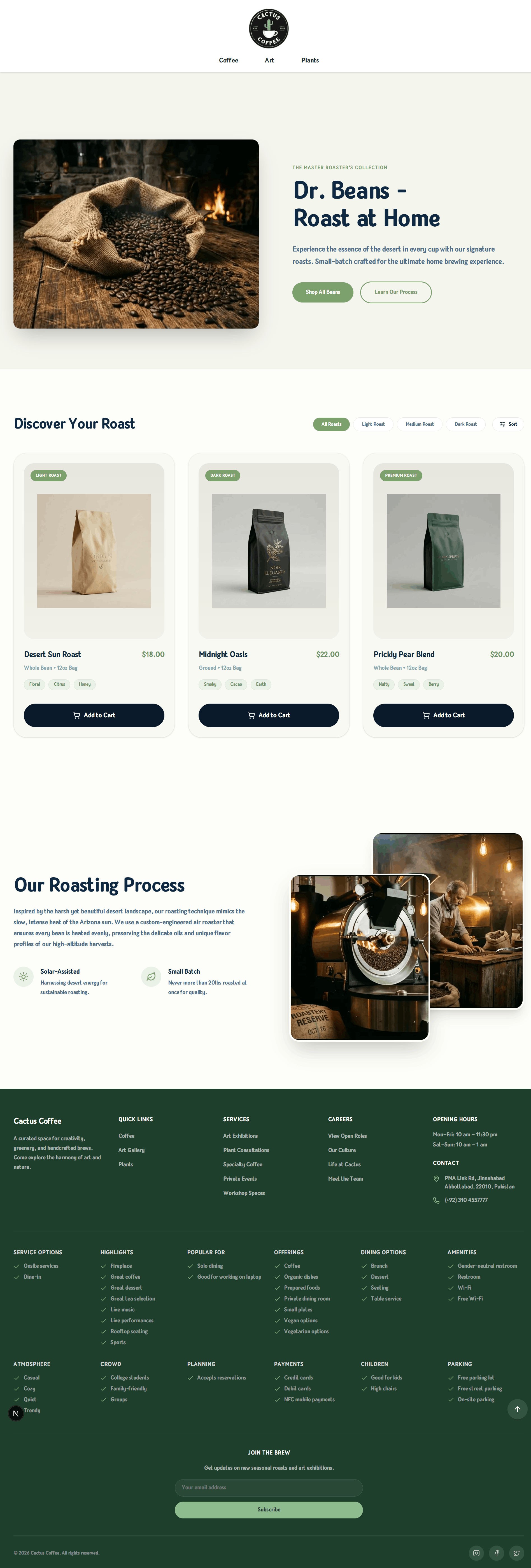 Cactus Coffee Shop Section